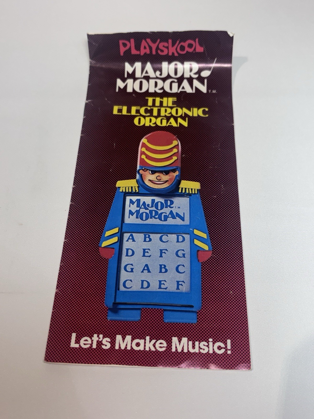 Vtg 1979 Playskool MAJOR MORGAN Electronic Organ Toy w/ 6 Song Cards WORKS VG+