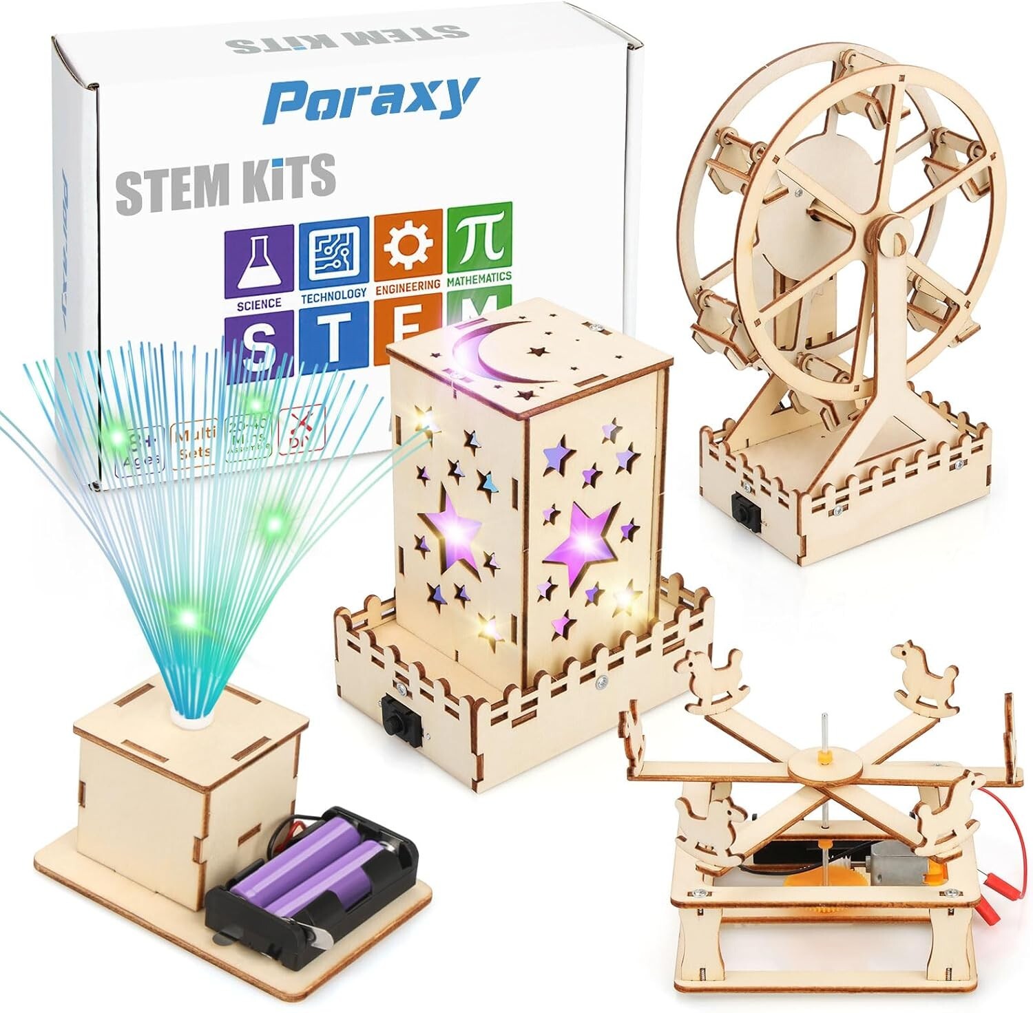 4 in 1 STEM Kits for Kids Age 8-10, Science STEM Projects for Kids Age 8-12, 3D