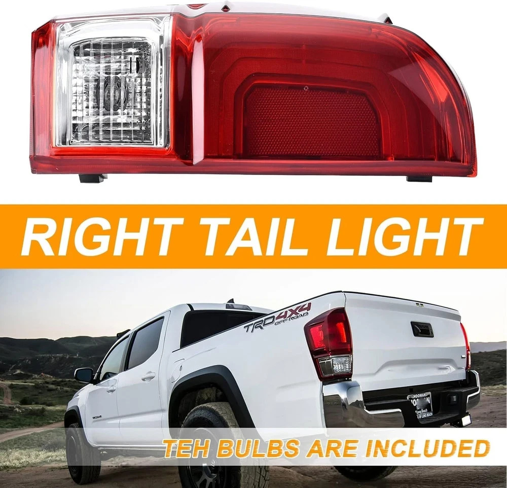 Tail Light Rear Lamp Compatible With 2016-2022 Toyota Tacoma Right Passenger