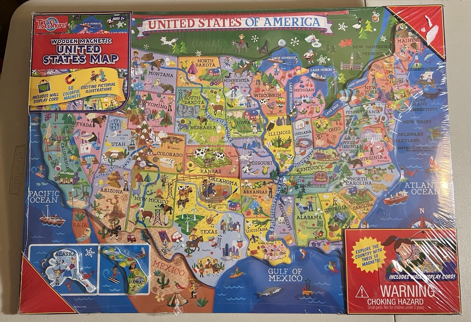T.S. Shure UNITED STATES of AMERICA MAP-Learning Activity-HOMESCHOOL/School Aid