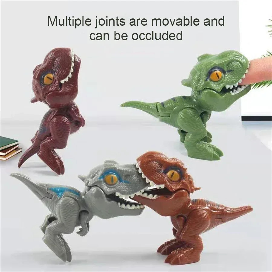 20-1PCS Finger Dinosaur Tricky Tyrannosaurus Finger-Biting Dinosaurs Movable Joi
