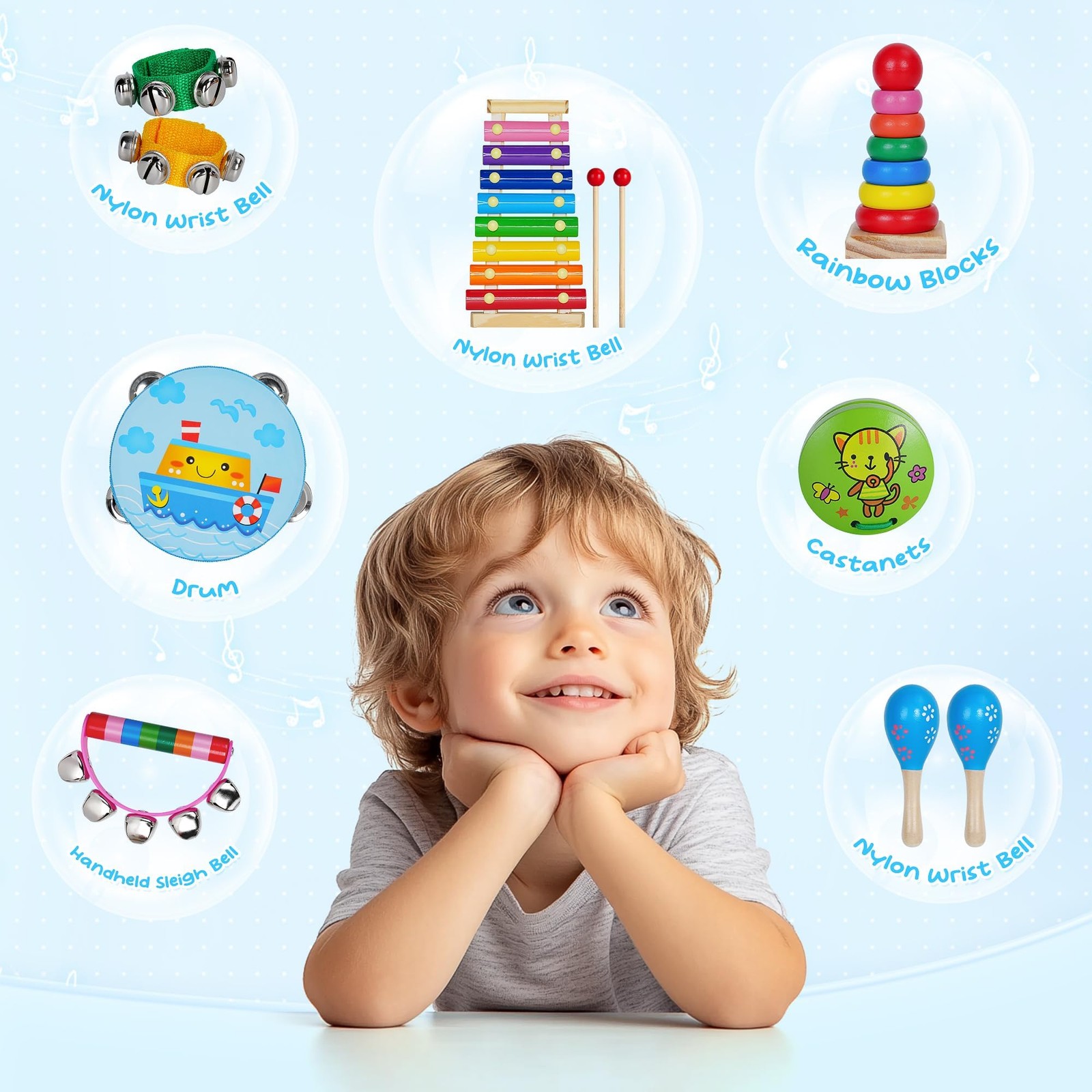 Childom Kids Musical Instruments for Toddlers,Baby Small, Multi-color