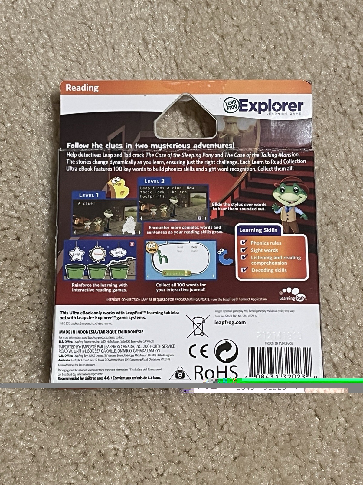 LeapFrog LeapPad Explorer: Learn to Read – Mysteries, eBook, Leap Pad 1 2 3 NEW