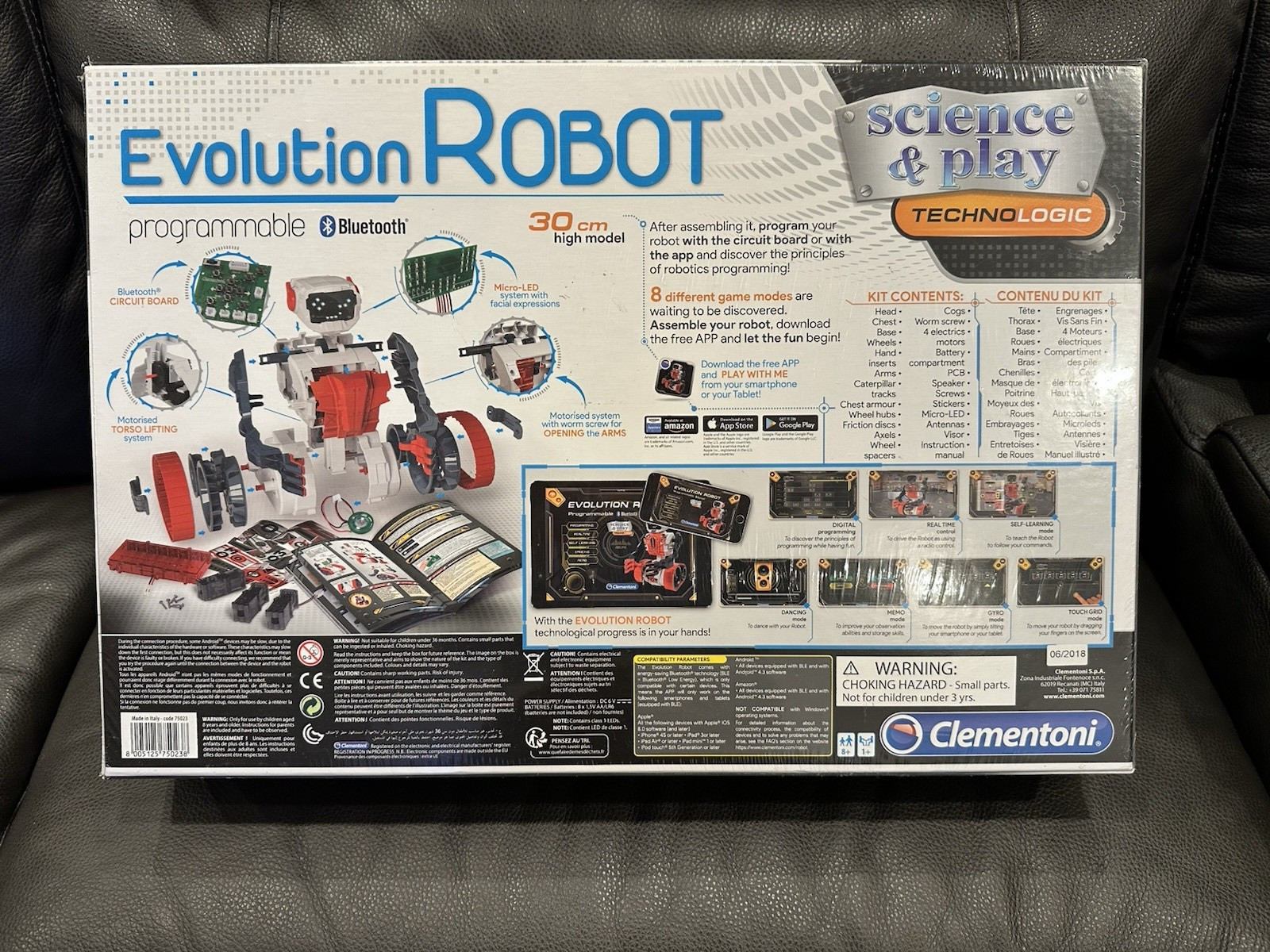 Evolution ROBOT Stem Programmable Bluetooth Science &Play Factory Sealed ITALY