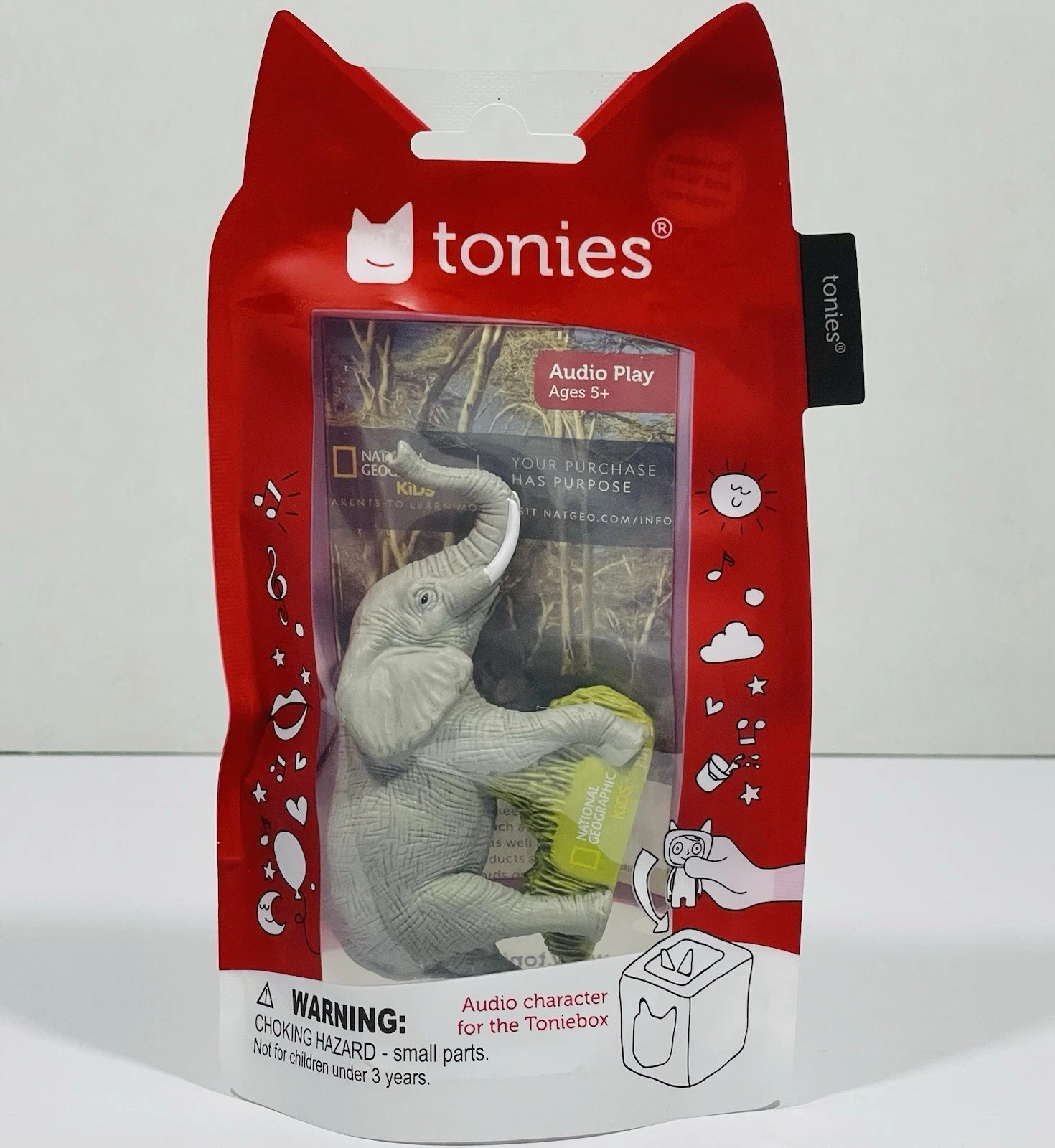 Brand New National Geographic Kids Tonies Character Elephant Audiobook