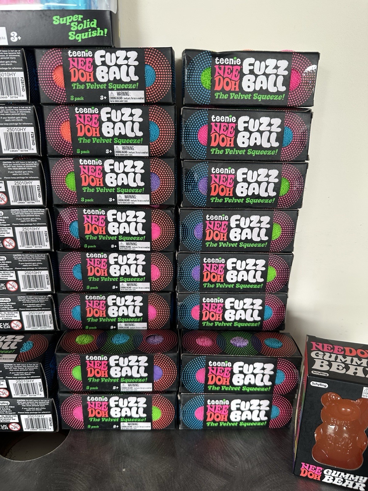 NeeDoh Mega Lot 45 New Teenie Fuzz Balls Nice Cube Ice Baby Gummy Bears