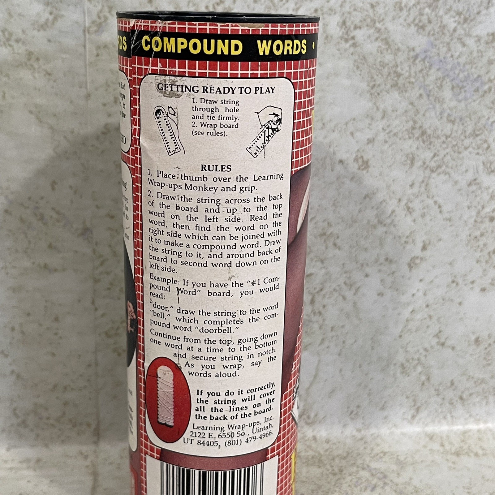 Vintage Learning Wrap-Ups Compound Words Educational Game New Old Stock USA