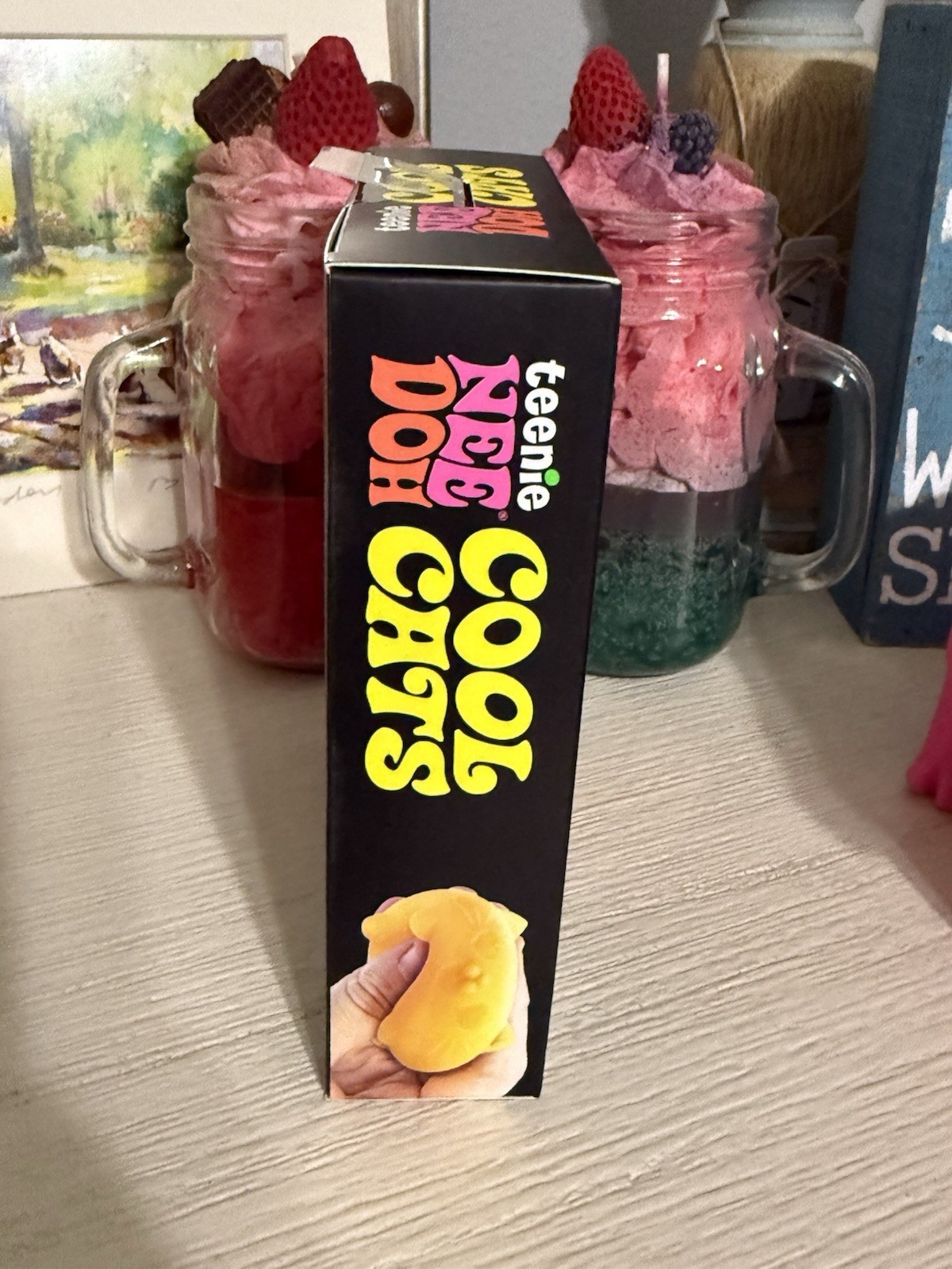 🐱 NeeDoh teenie 4 Pack Nee Doh Mini Cool Cats Set of Four New Factory Sealed🐱