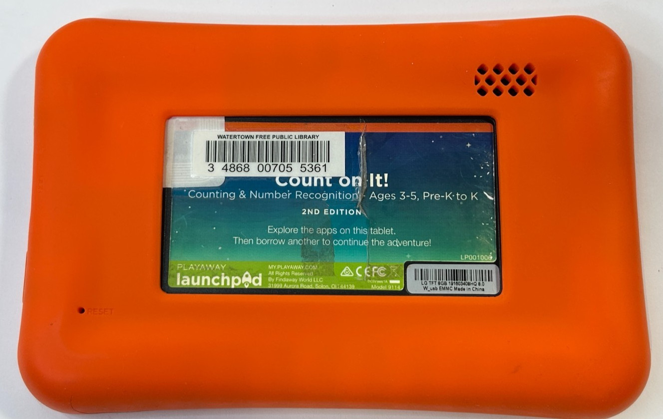 Playaway Launchpad Pre-Loaded Tablet – Count on it!, Ages 3-5, Pre-K to K
