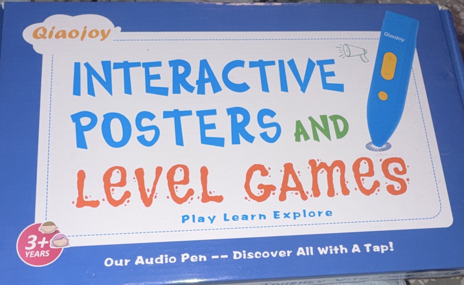 Qiaojoy Interactive World & USA Map Posters Set w/ Audio Pen, Ages 3+ Ret $69.99