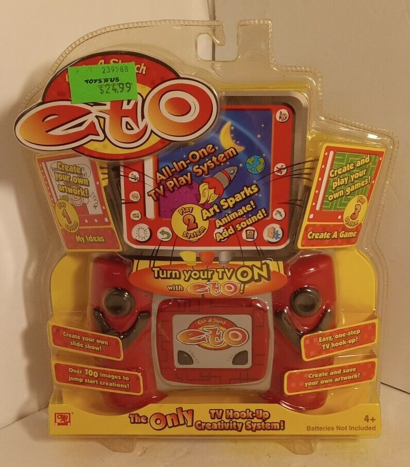 2004 ETO Etch A Sketch Plug ‘N Play Drawing System TV Hook Up NEW UNOPENED