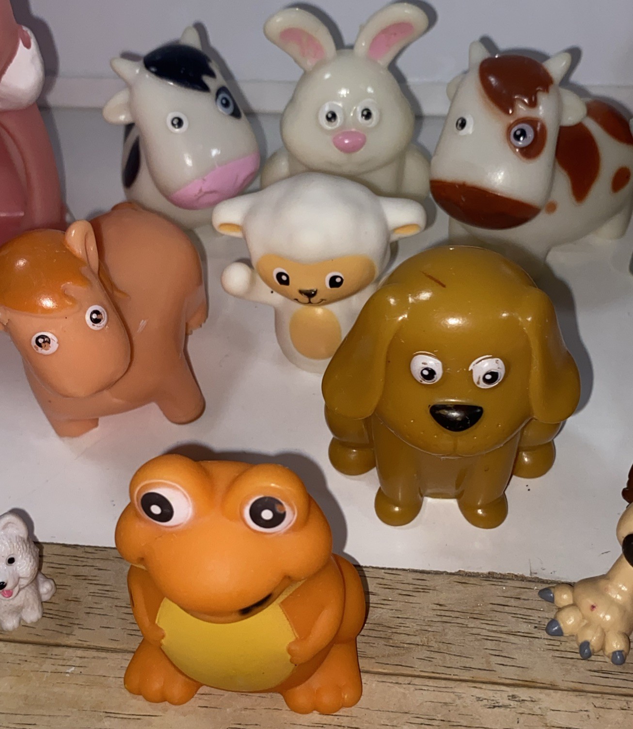 Mixed Animal & Dinosaur Figure Lot – Vintage Plastic & Rubber Toys Cartoon Look