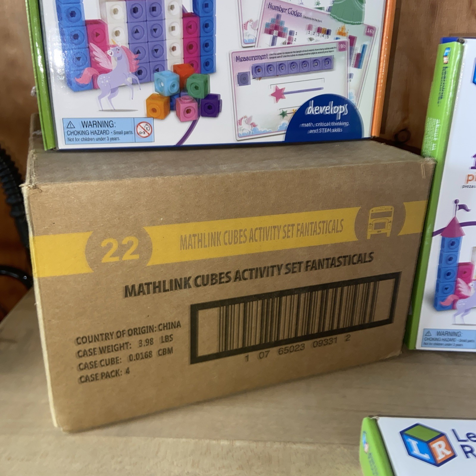 Lot Of 4 Learning Resources Math Link Cubes Play Learn Activity Set 115 Pieces