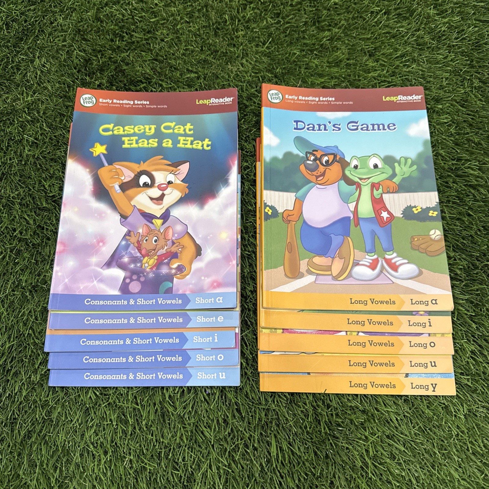 10 LeapFrog LeapReader books — TWO EARLY READING VOWEL SETS | Updated Edition