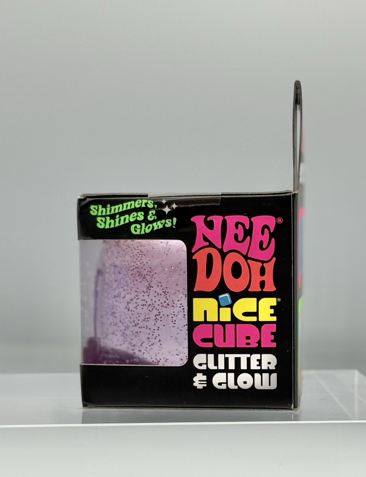 Blue and Purple NeeDoh Nice Cube Glitter and Glow – Authentic and New in box