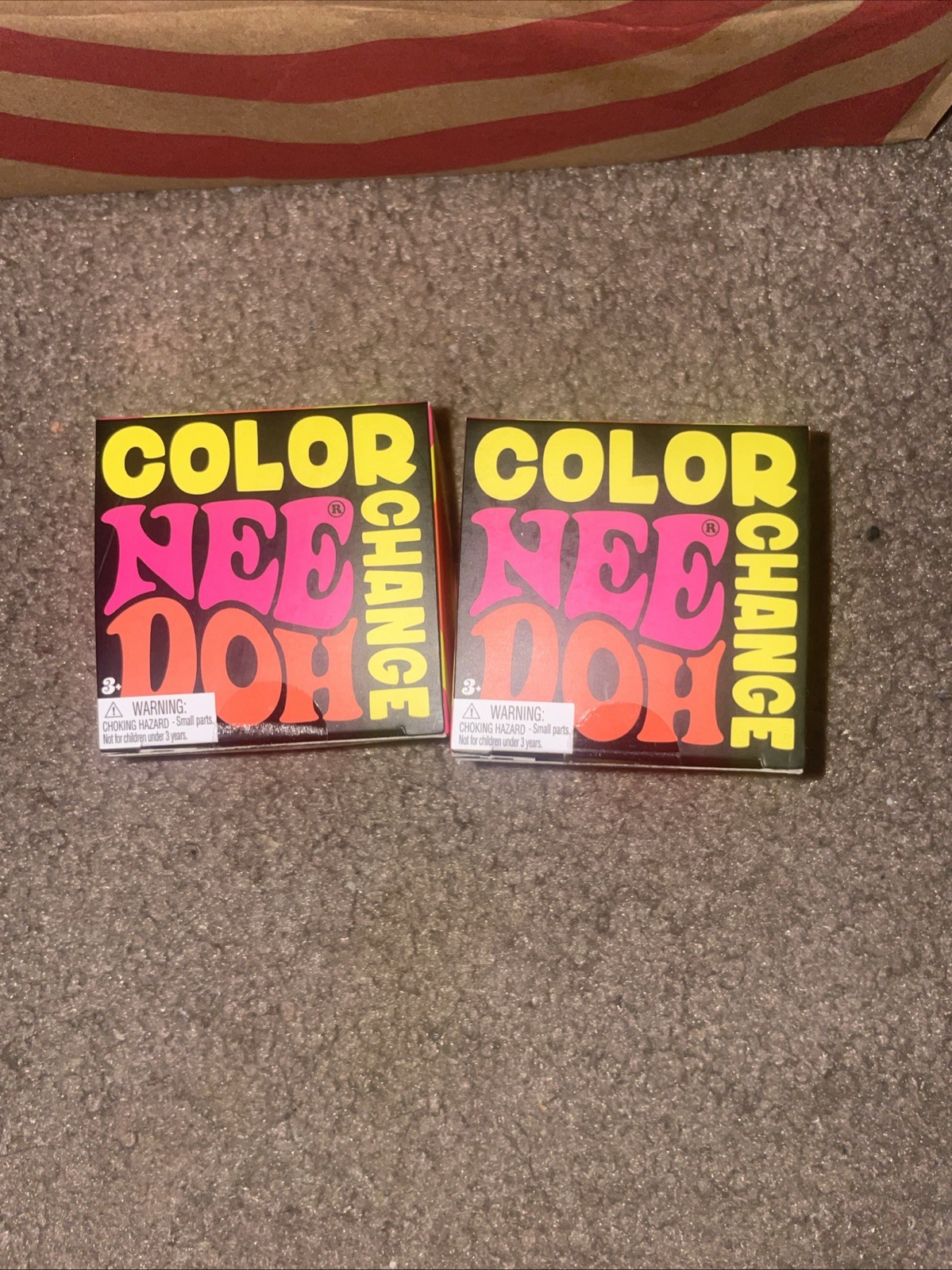 NeeDoh Color Change Lot of 2 Yellow And Pink