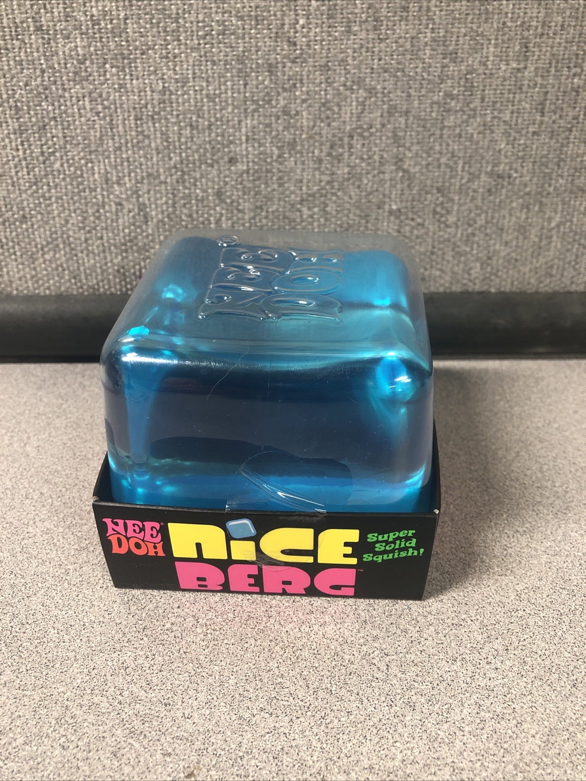 Schylling NeeDoh Nice Berg Blue Giant Nee Doh Solid Squish Cube Ice Block Nip