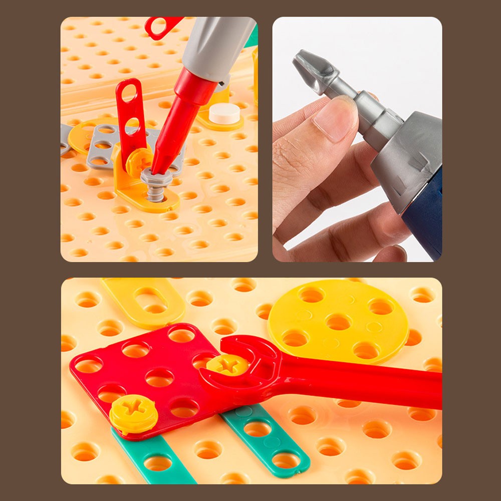Creative Electric Drill Bits Puzzle Toy Assembly Kids Tool Box Birthday Gift TL