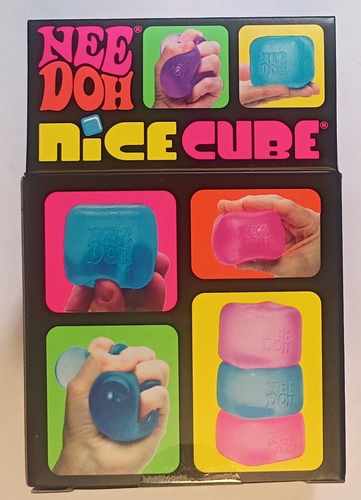 Nee Doh Needoh Nice Ice Cube Super Solid Squish Squishy Fidget Toy Purple InPack