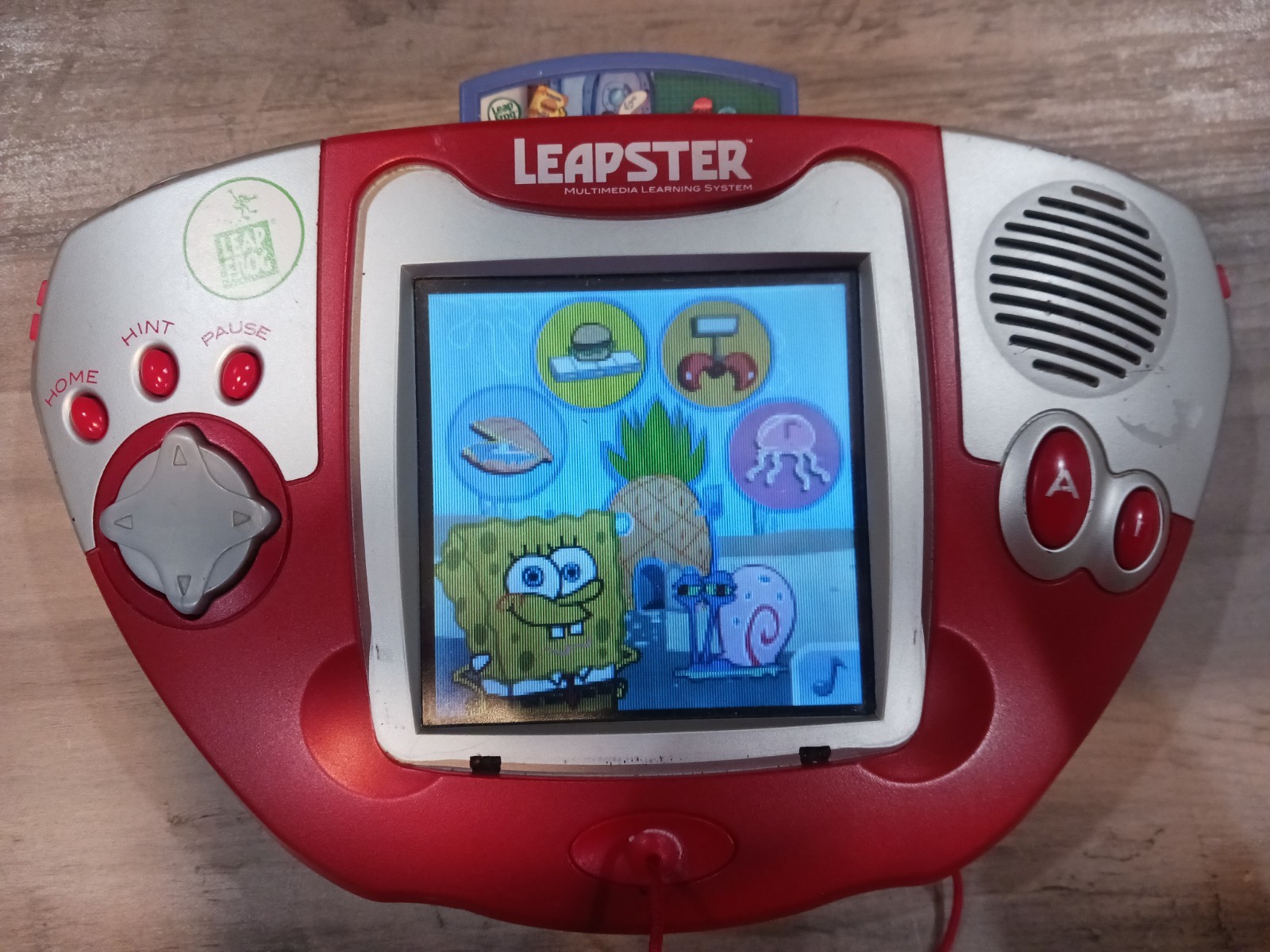 LeapFrog Leapster Learning System Large RED Handheld Console 7 Games 2003 WORKS