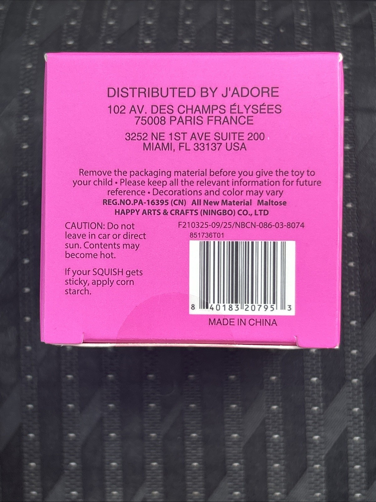 J’Adore Gum Droppable Gumdrop Pink New In Sealed Box Squeeze Toy Stress Reliever