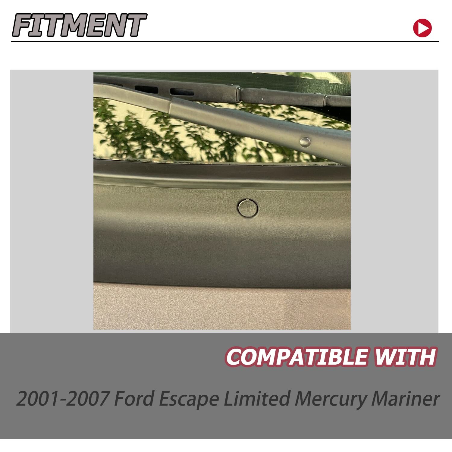 Wiper Cowl HECASA Ford Escape 2001-2007 Black Pair
