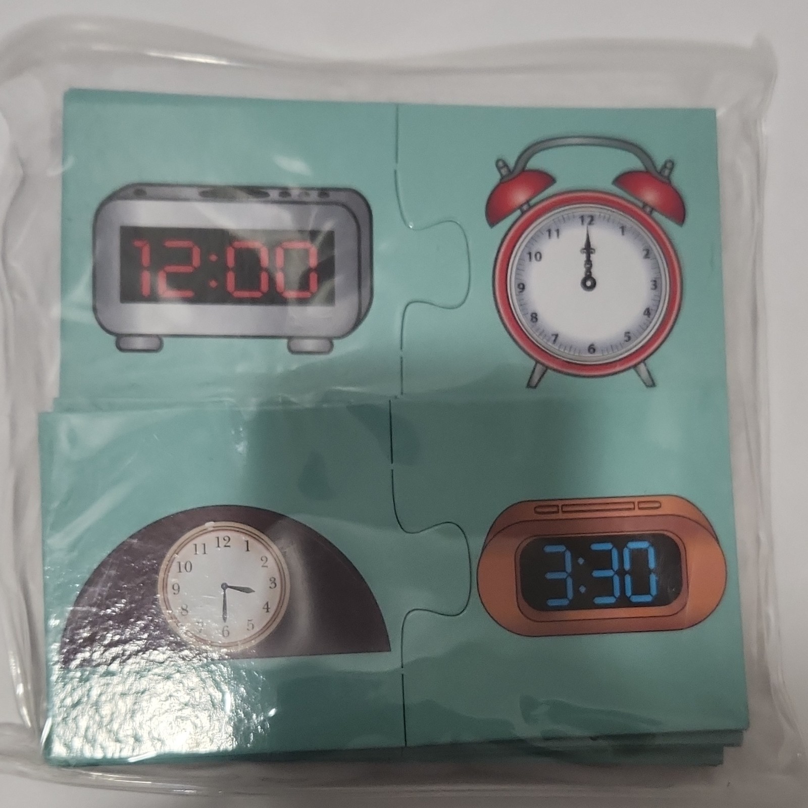 Really Good Stuff Find-a-Pair Puzzles Telling Time Ages 6+, 2018