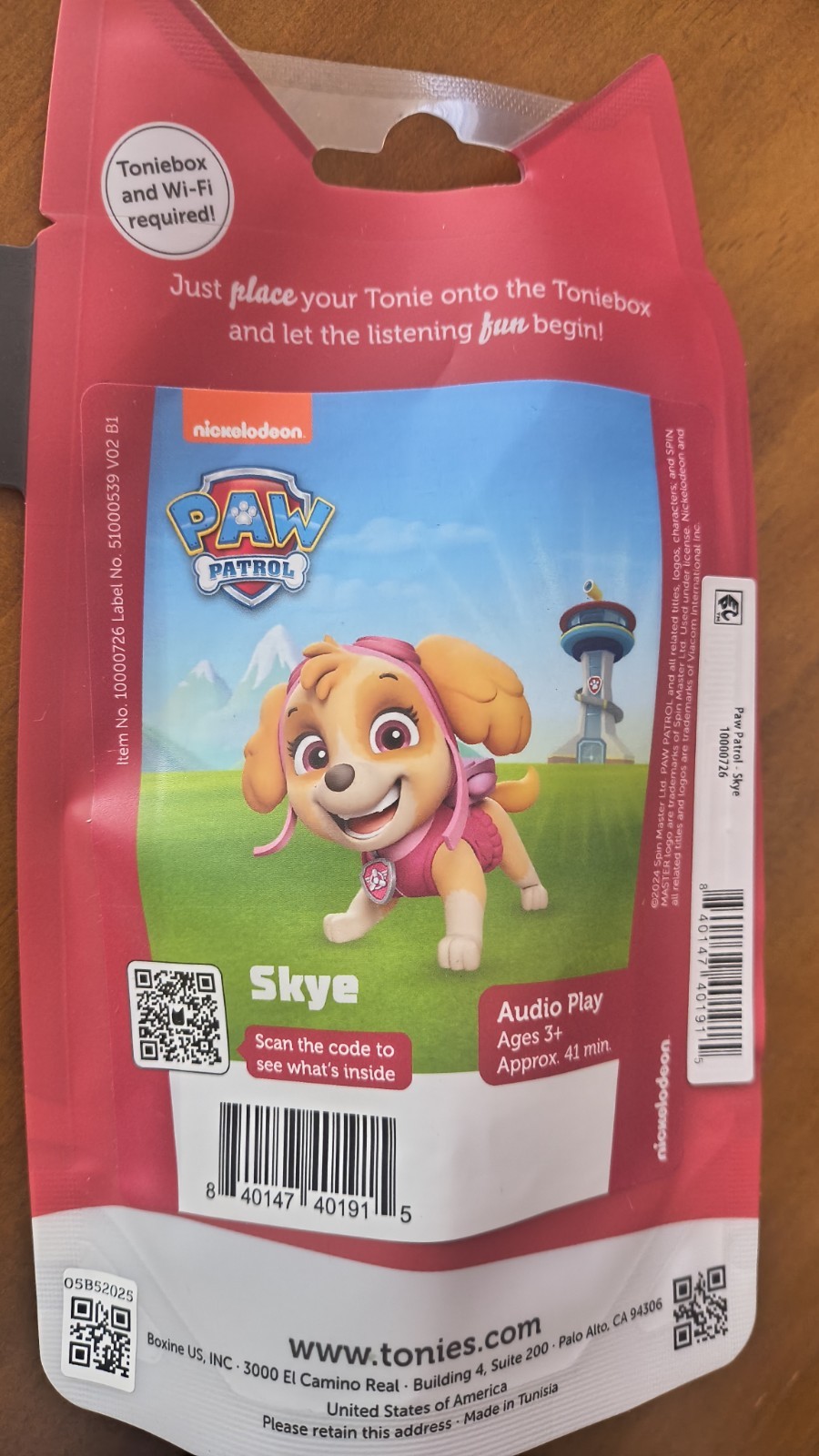 New Tonies Paw Patrol Trio: Chase, Skye & Marshall Item No. 10000571, 726, &731