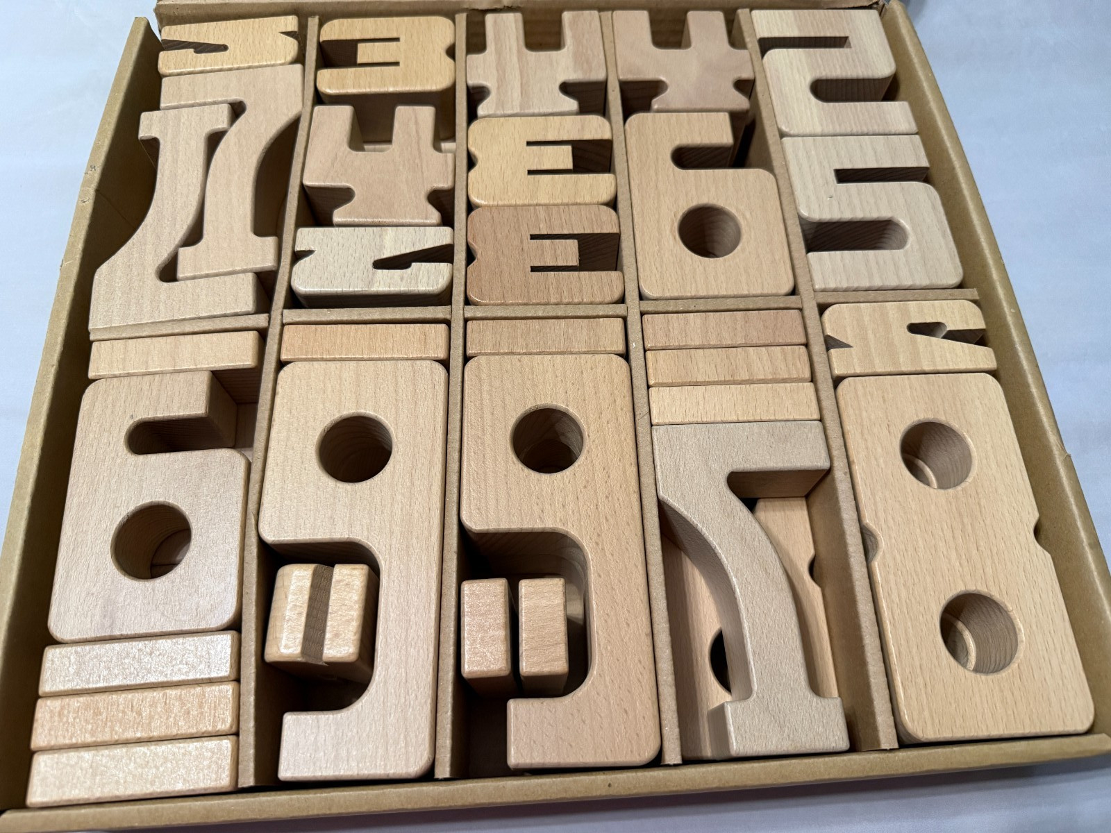 Original Size 45+ Math Building Blocks STEM Wood Educational Numbers