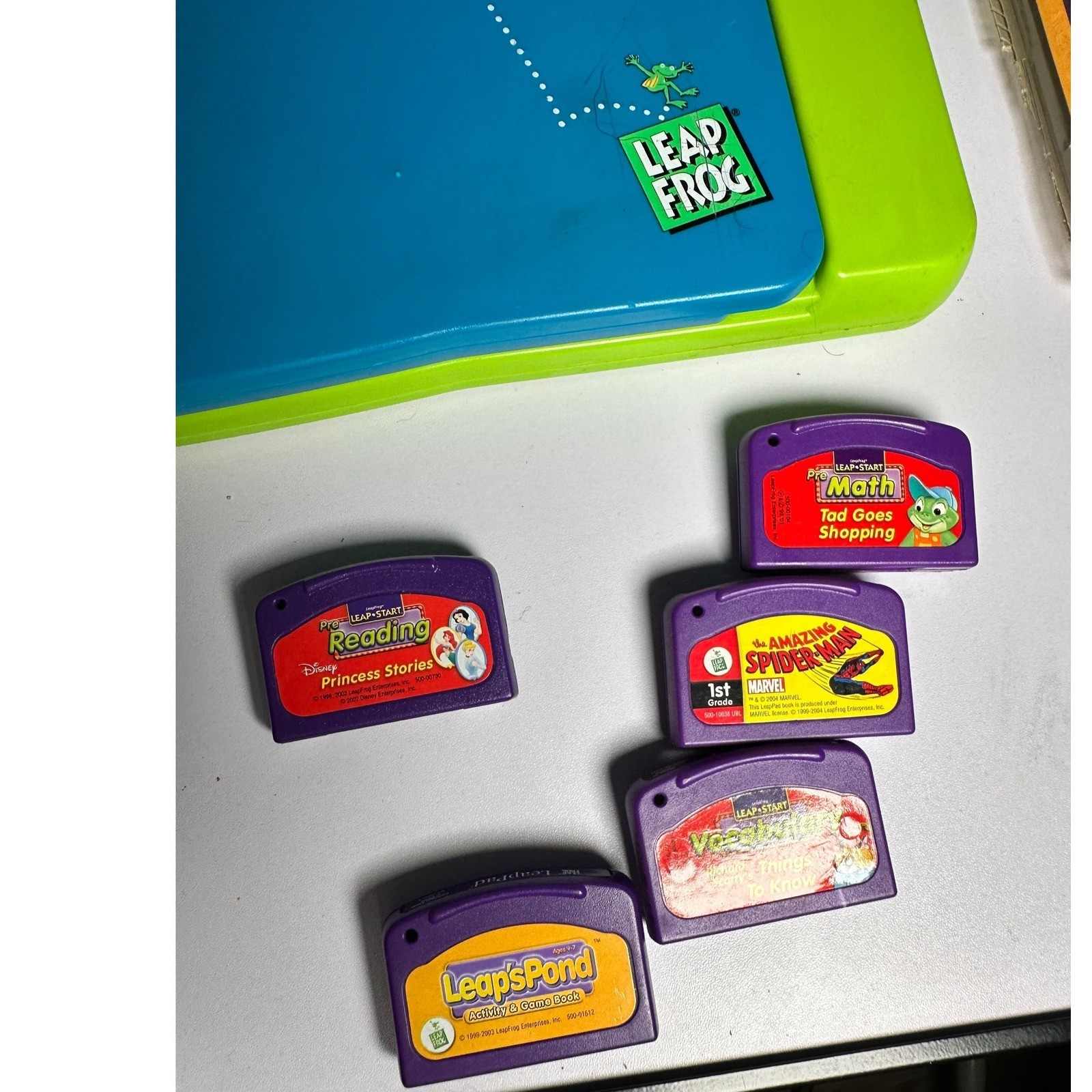 LeapFrog LeapPad Learning System Backpack 7 Books Cartridge Math Reading Science