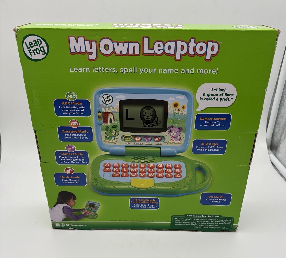 LeapFrog My Own Leaptop. Learning Laptop for Ages 2+ NEW In Box Working!