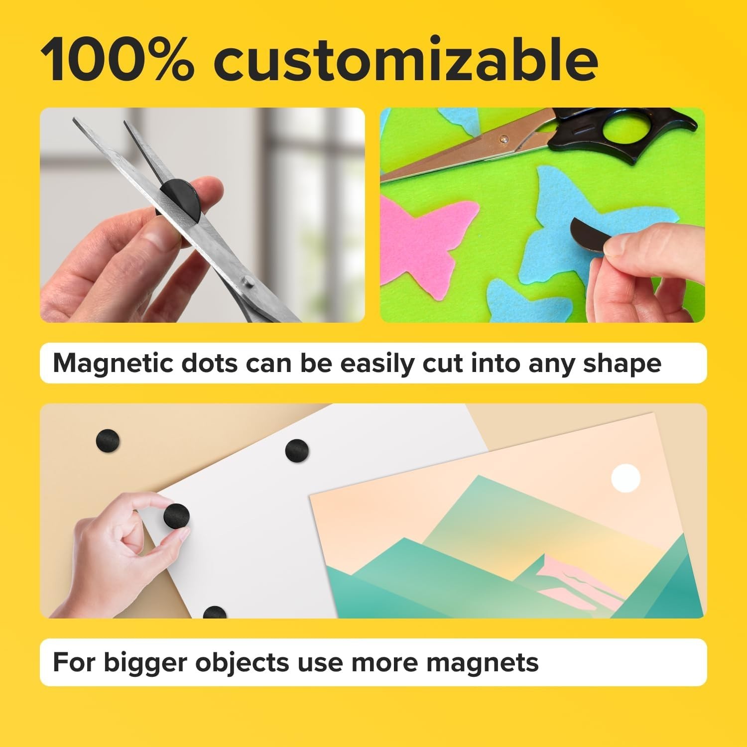 Adhesive Magnetic Dots – 250 pcs Flexible Magnets for Crafts