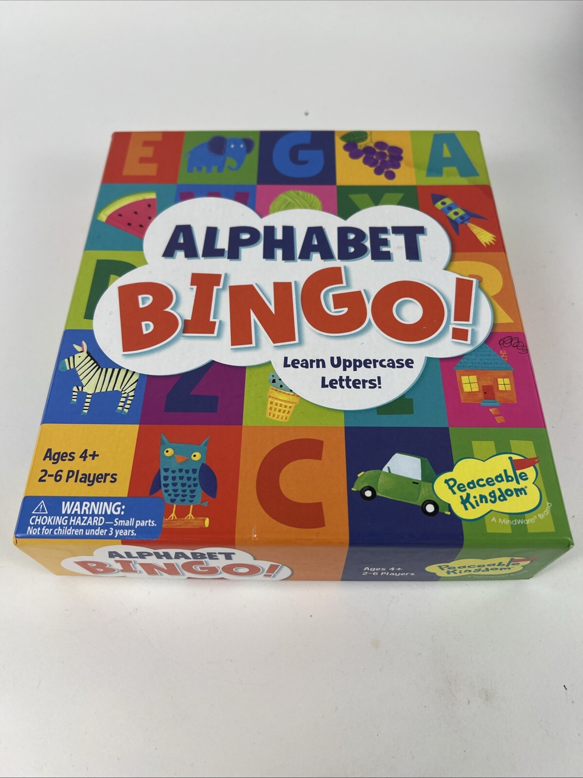 Alphabet Bingo Board Game by Peacable Kingdom- Learn Upper Case Letters Ages 4+