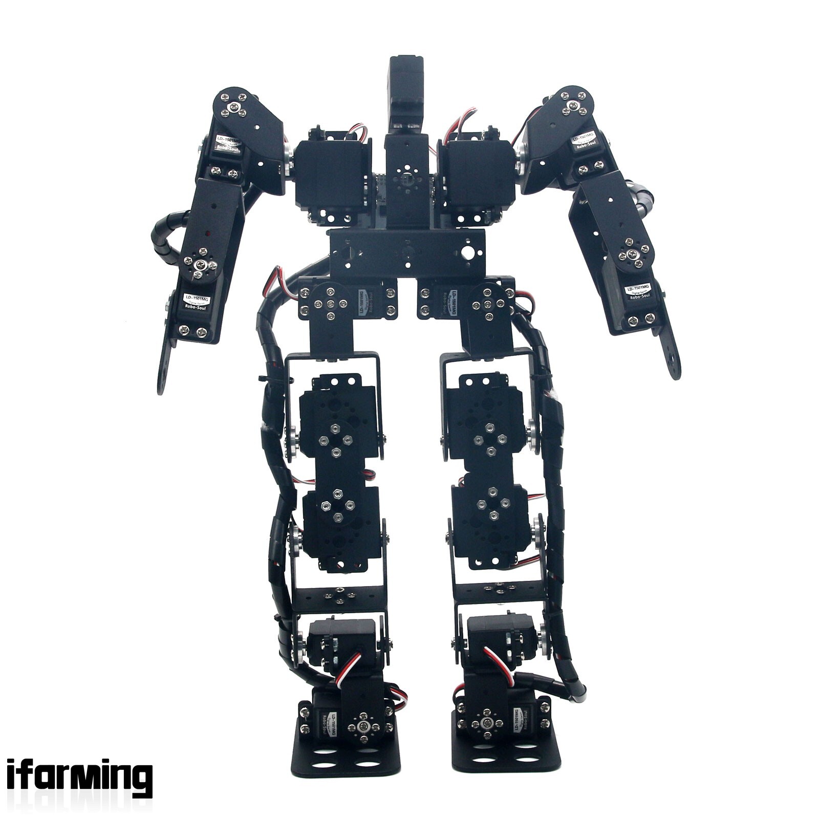 17DOF Biped Robotic Educational Humanoid Robot Kit Servo Bracket Ball Bearing IF
