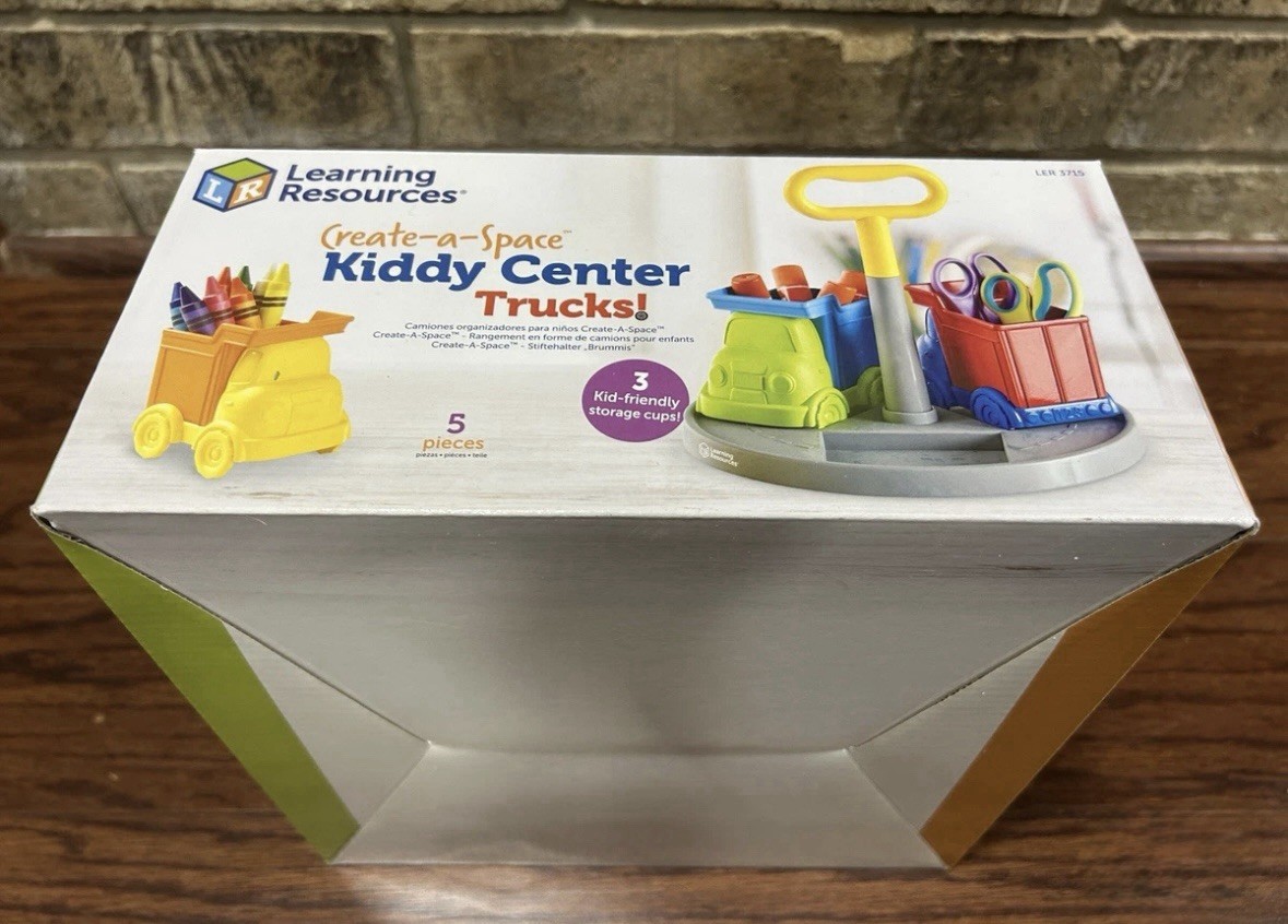Learning Resources Create-a-Space Kiddy Center Trucks – Arts and Craft Organizer