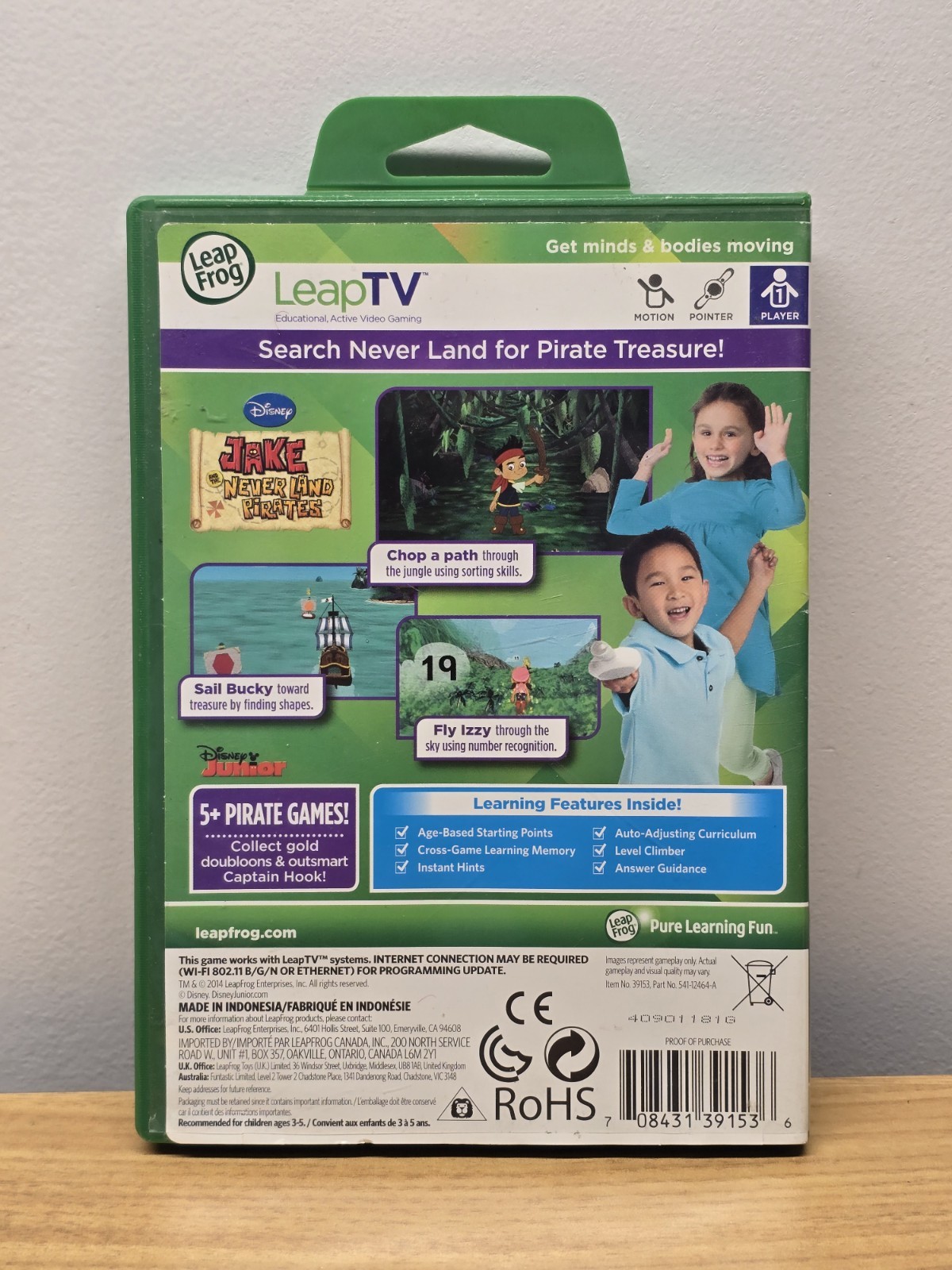 LeapFrog LeapTV Disney Jake and The Never Land Pirates Educational