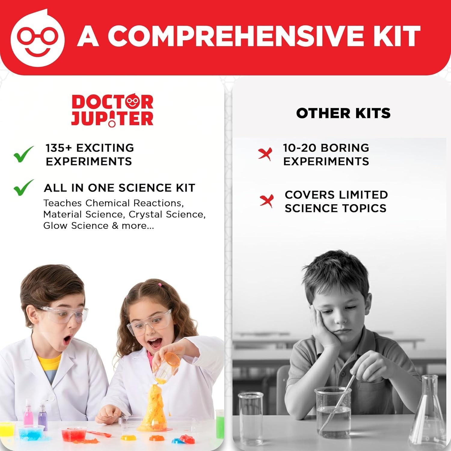 Doctor Jupiter Ultimate Science Kit Kids Ages 8+ Years STEM Toy 135+ Experiments