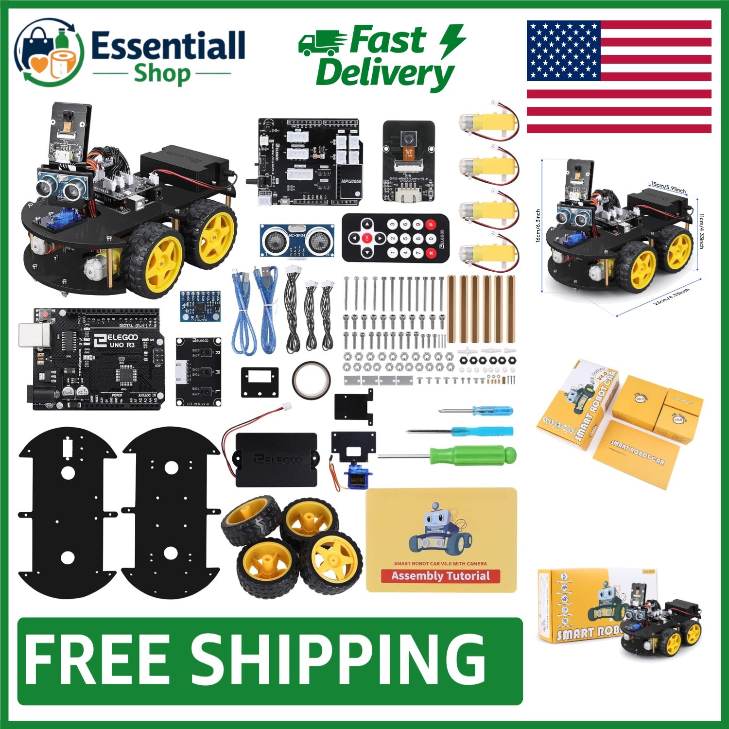 Complete Arduino Robotics Smart Car Kit V4 – Hands-On STEM Learning for Teens