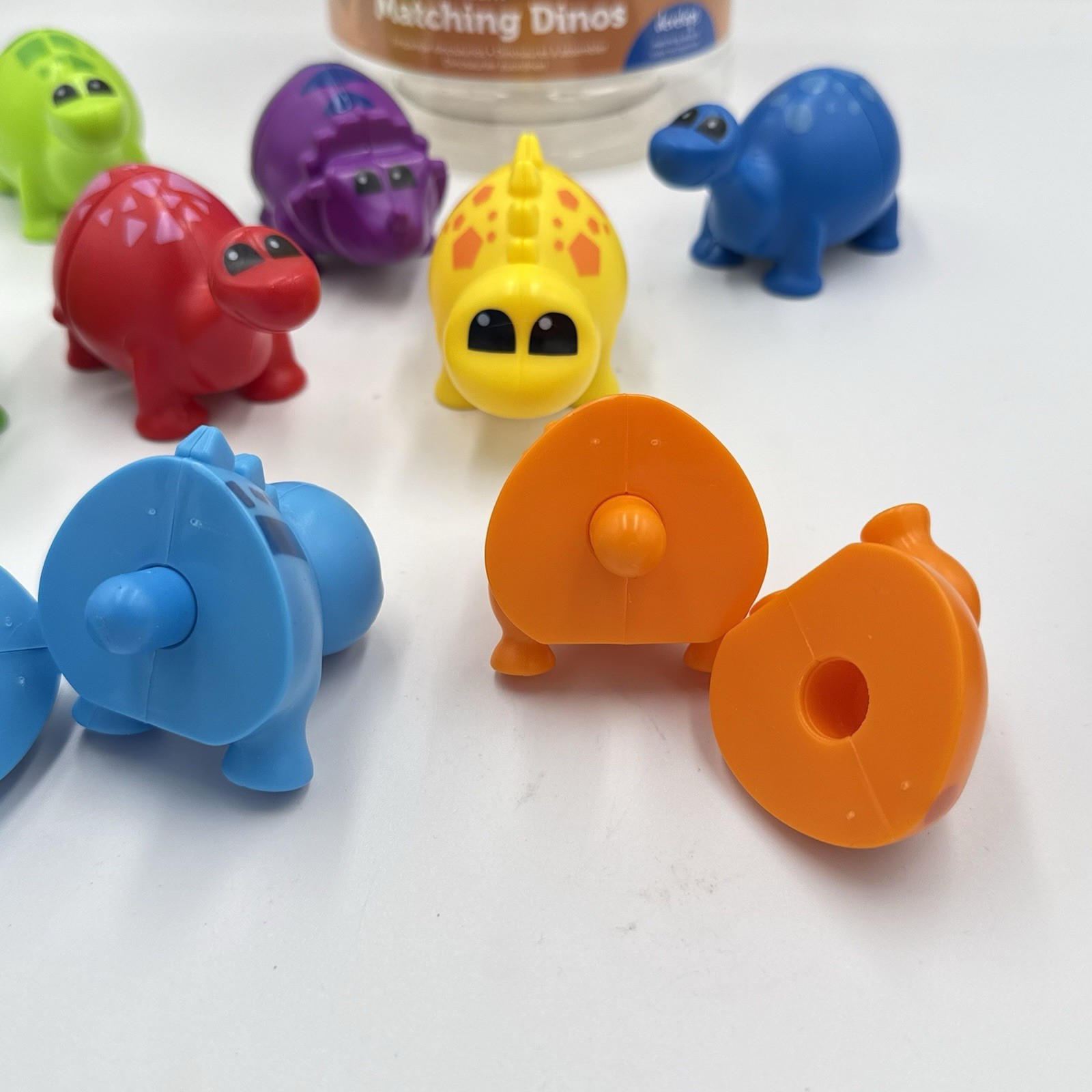 Learning Resources Snap-n-Learn Matching Dinos Colors – 18 Pieces Complete! EUC