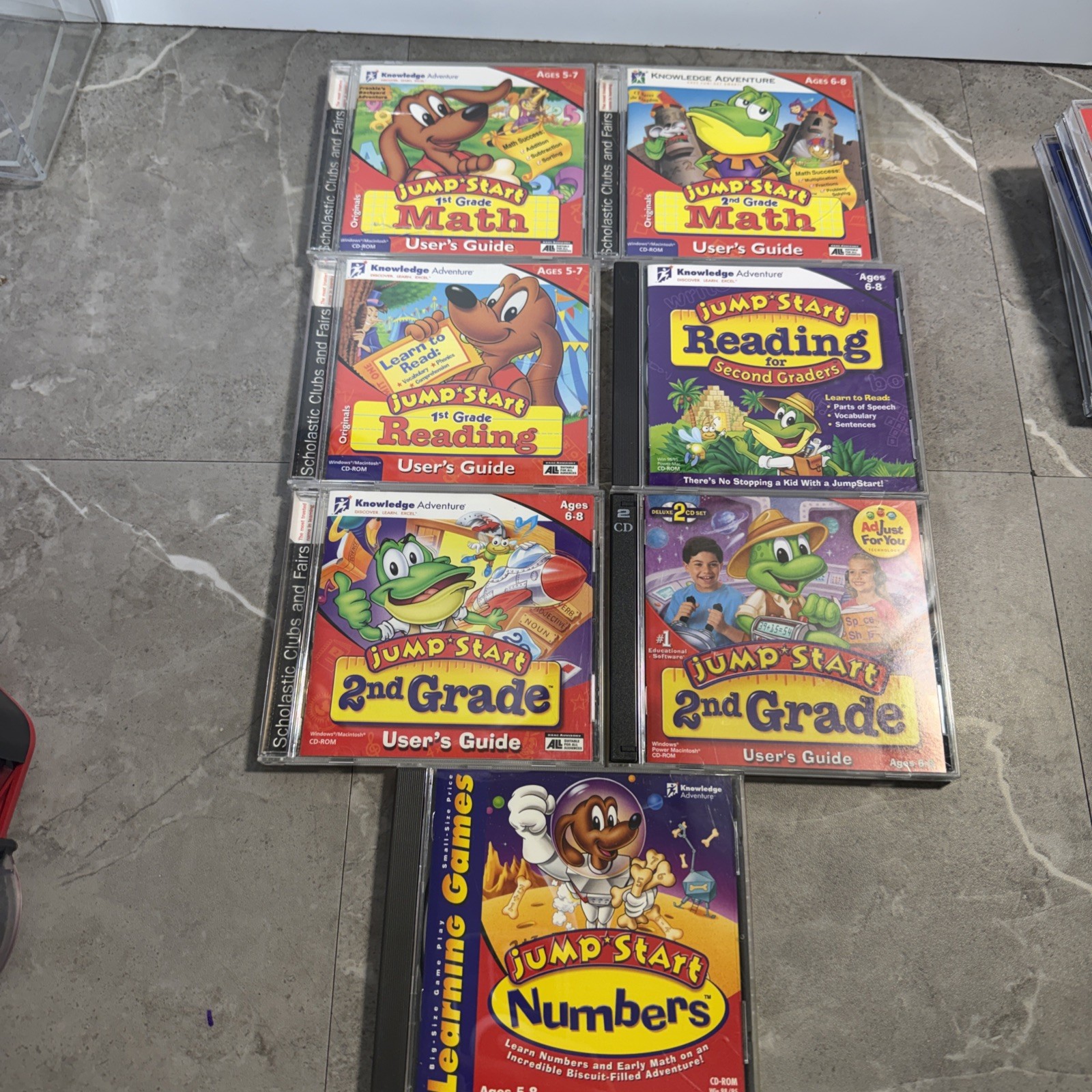 Lot Of 7 Jump Start Learning Games. Reading/Numbers 1st & 2nd Grade CD-ROM