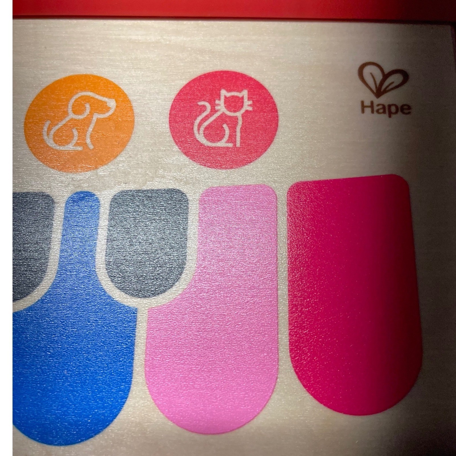 Baby Einstein Hape Magic Touch Piano Wooden Musical Toy Red/Pink