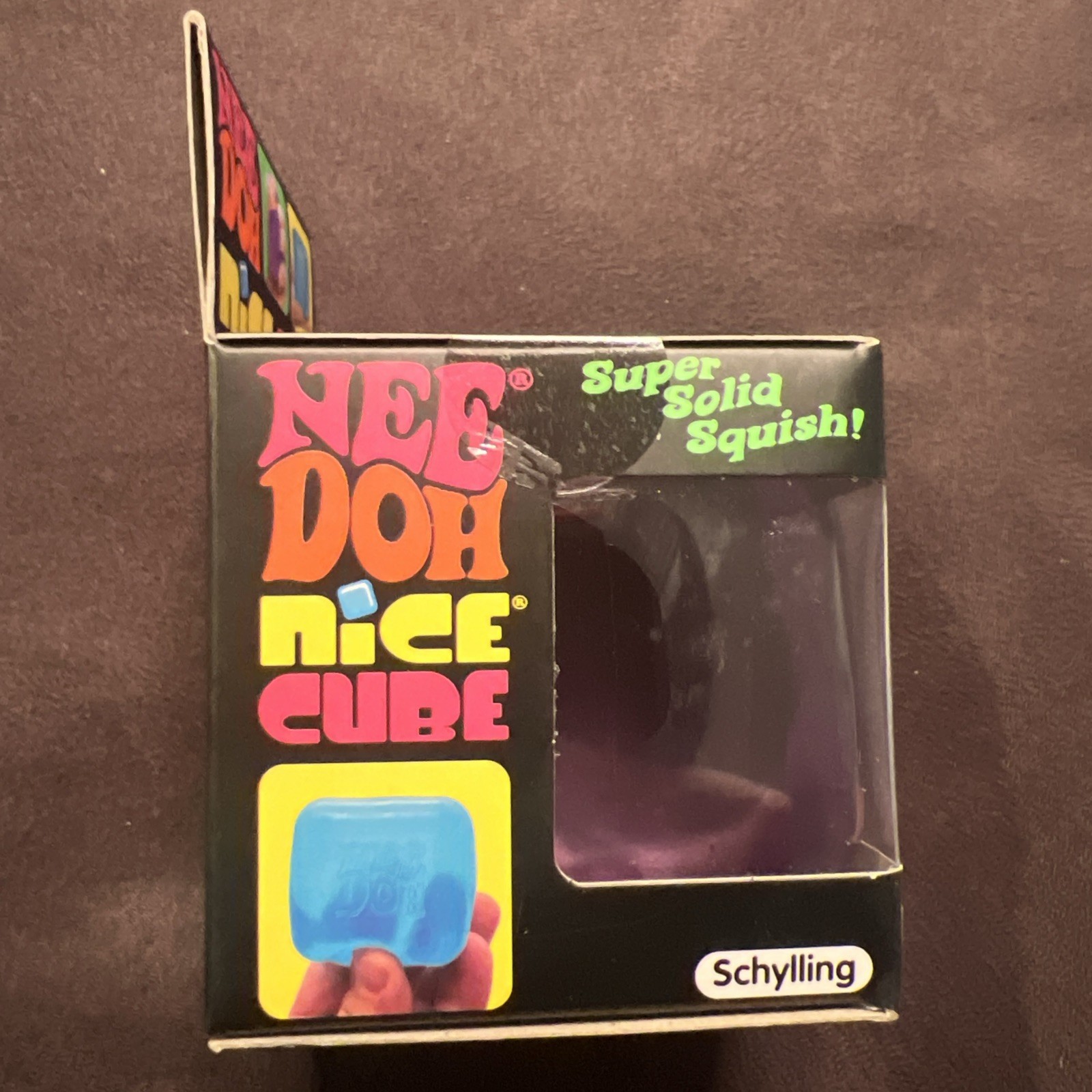 NEW Nee Doh Nice Cube Super Solid Squish Purple Toy, FAST SHIPPING!