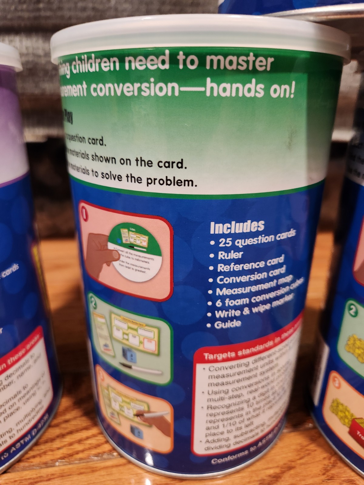 Lakeshore Math In A Flash Discovery Cans **COMPLETE SET for Grades 4-5**
