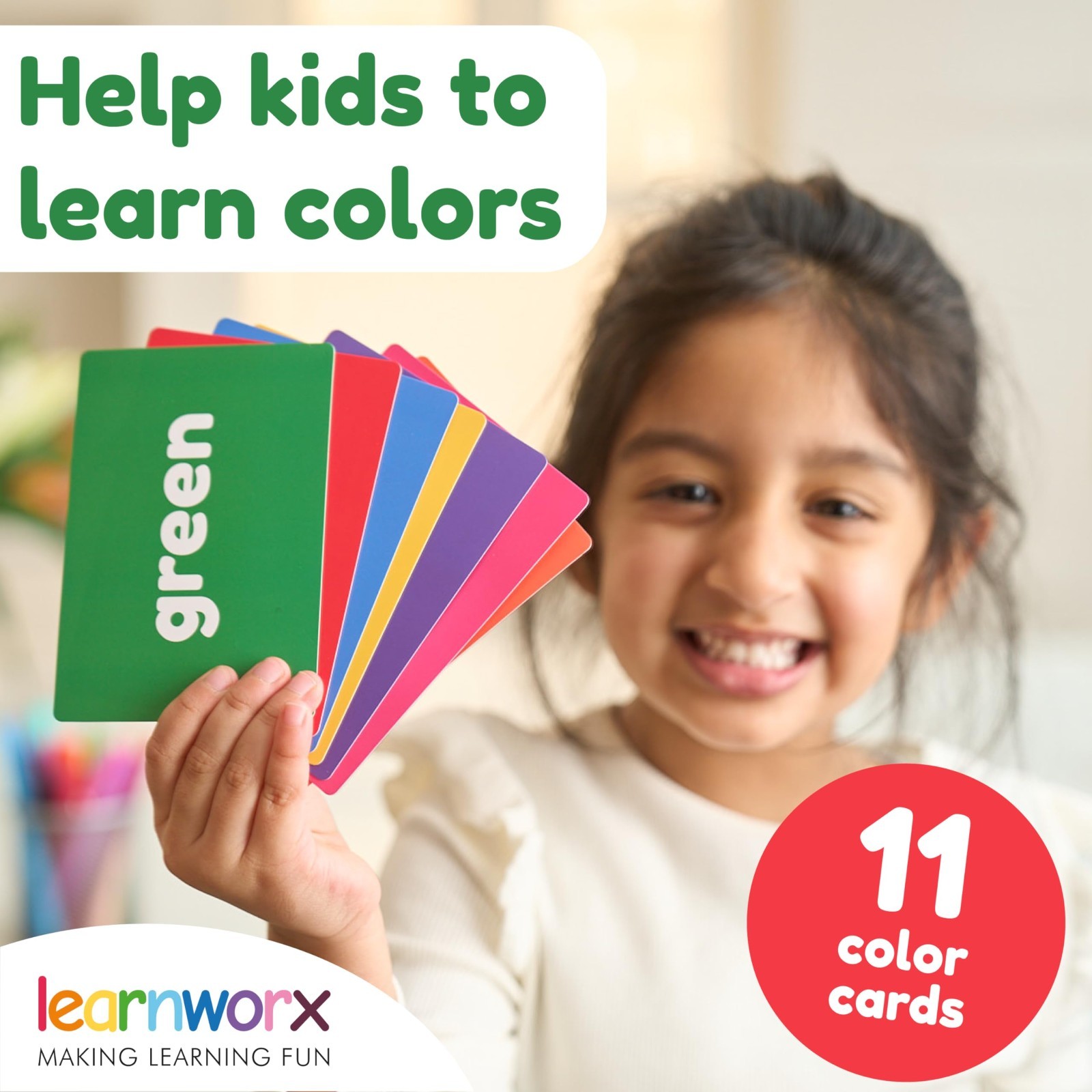 Educational Toddler Flash Cards | Alphabet, Numbers, Animals, Colors | Large Pre