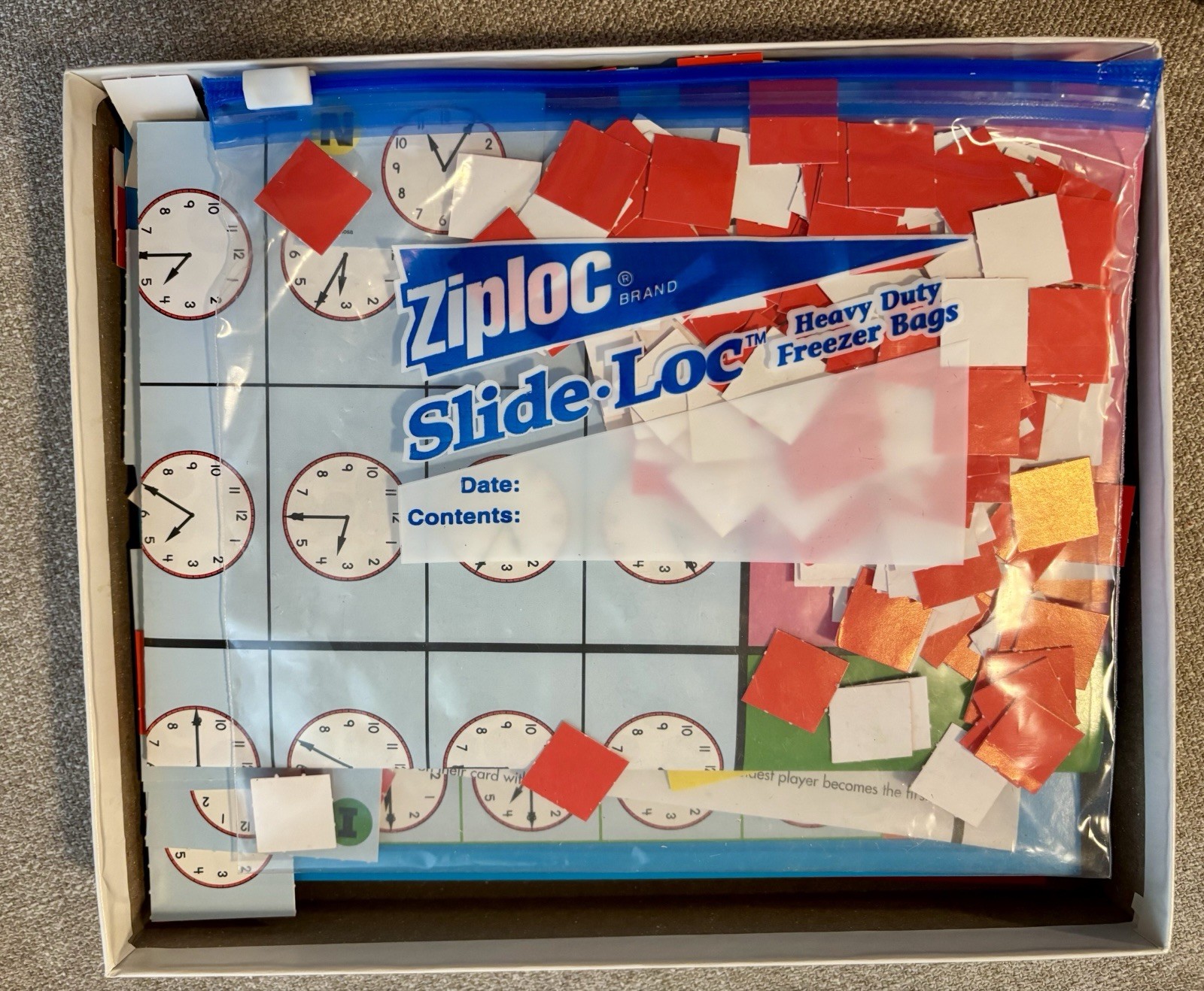 VTG Carson Delosa Bingo Bingo Game!~ Telling Time One Side, Money Bingo On Back