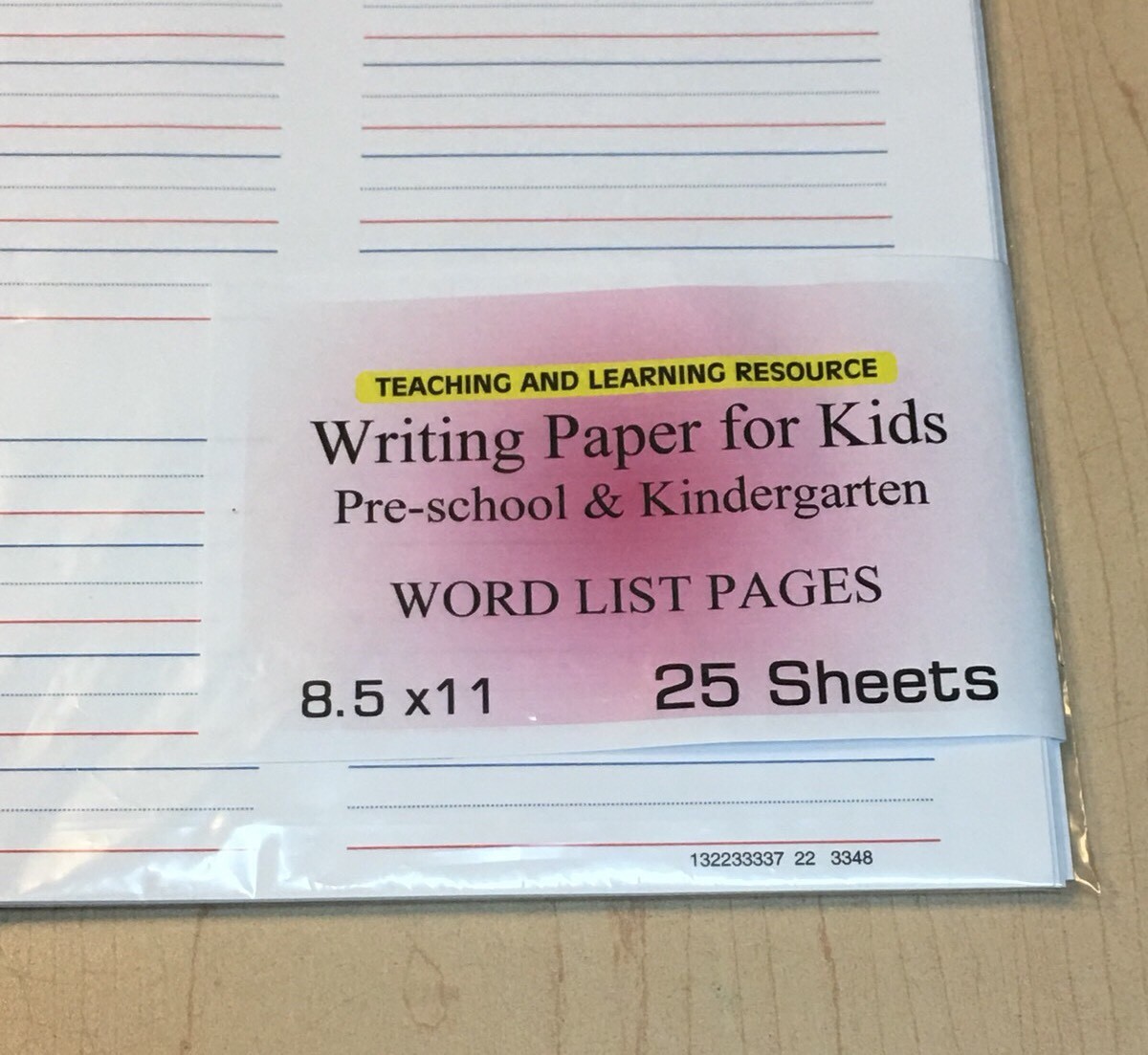 Writing Paper for Kids – Word List Pages – 11X 8.5 in, 20 lb, 25 sheets