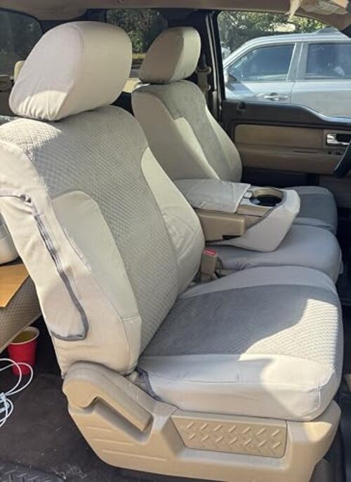 Made to fit 2009-2010 F150 XLT Exact Fit Seat Covers Front 40/20/40 Split