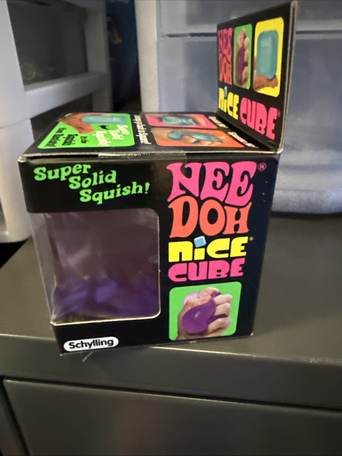Nee Doh Nice Cube PURPLE ICE Super Solid Squish Authentic NEW Needoh