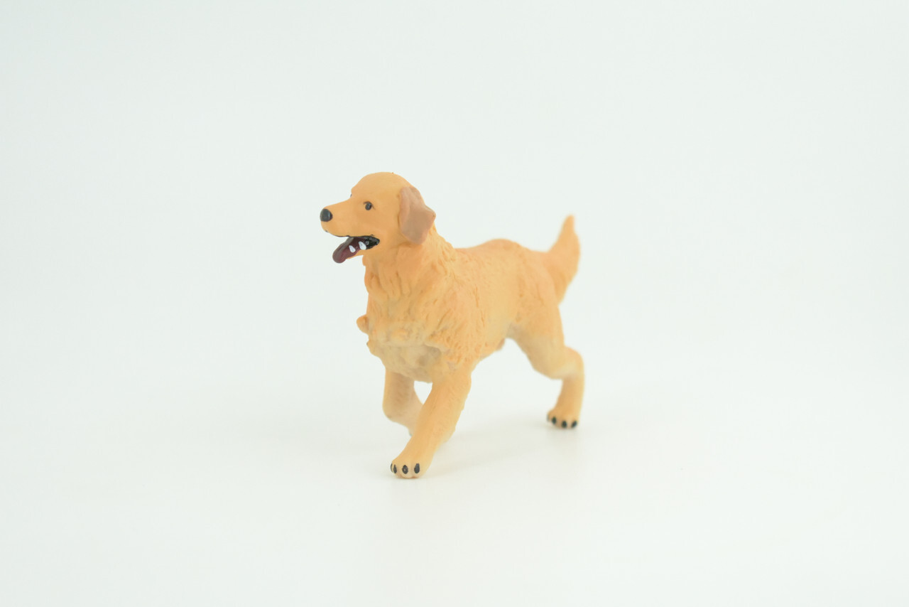 Golden Retriever Dog, Hand Painted Rubber Realistic Toy 4 Inches CH854 BB198