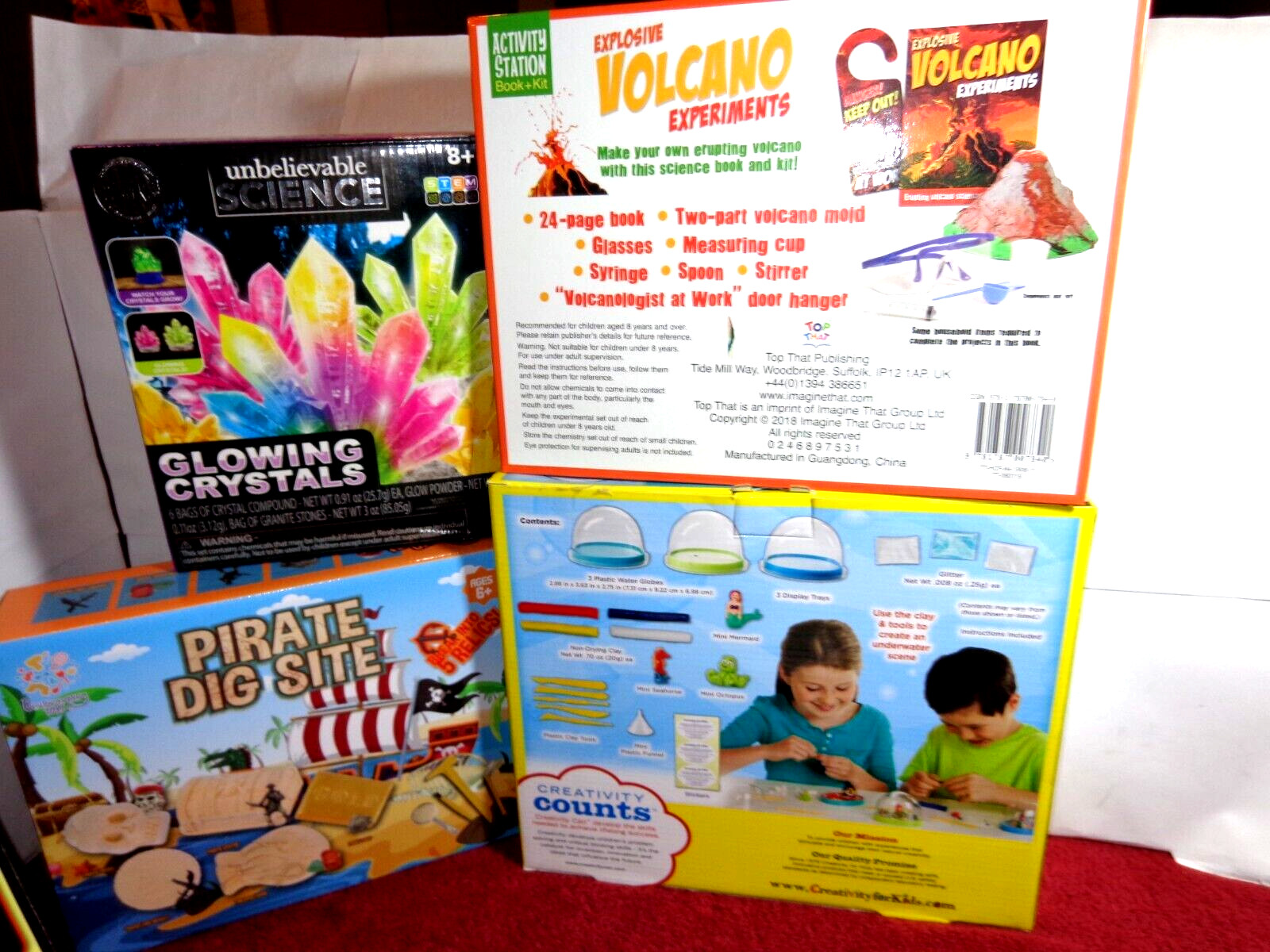 5 PIECE UNUSED CHEMISTRY-SCIENCE-CREATIVITY PLAY SETS ALL NEVER USED NICE – L253